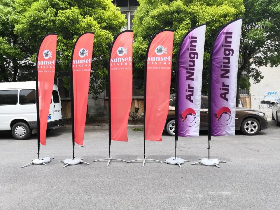 Custom Outdoor Advertising Printing Flying Feather Beach Flag Banners