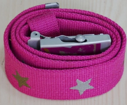 Fashion High Quality Polyester Canvas Belt with Silver Star