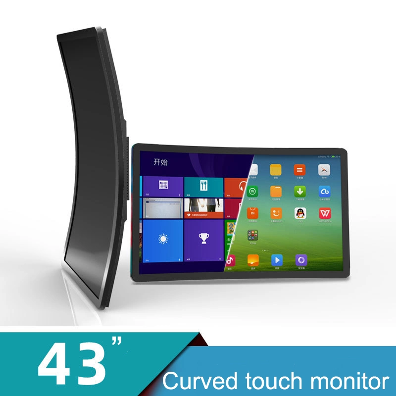 4K UHD Capacitive Touch Curved Screen Curved Display for Self-Service Terminals and Kiosks