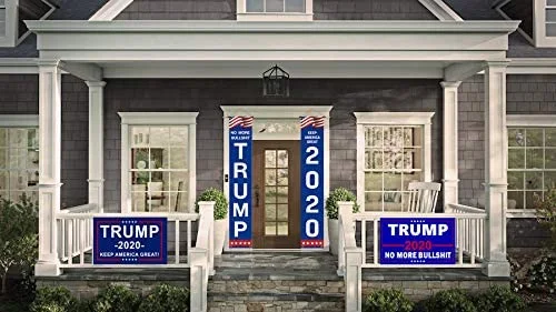 Trump 2020 Flags Porch Sign Banners No More Bullshit Trump 2020 Large Door Banners