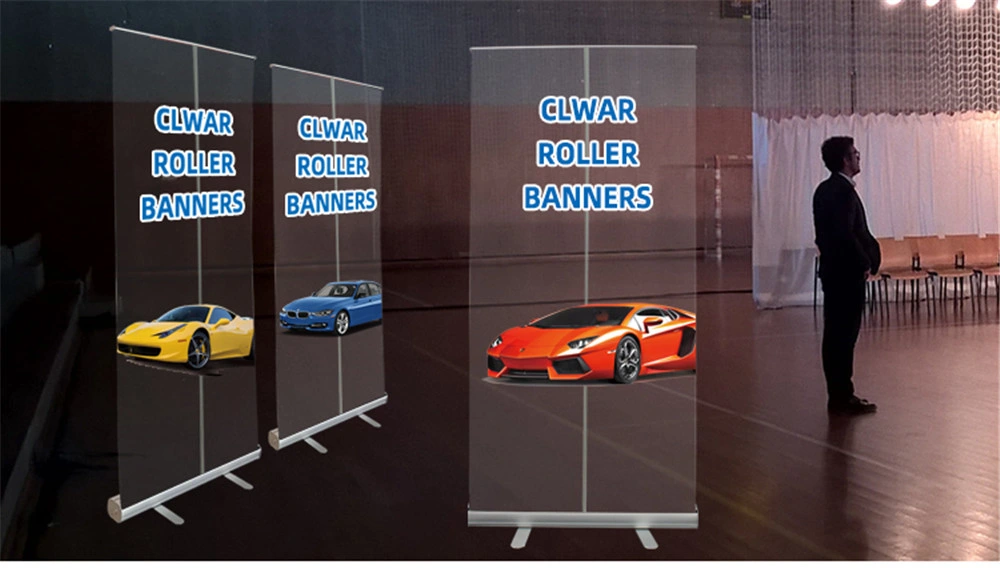 120*200 Clear Pet Sneeze Guard Transparent Roll up Banner Stand Clear Roll-up Banner Screen