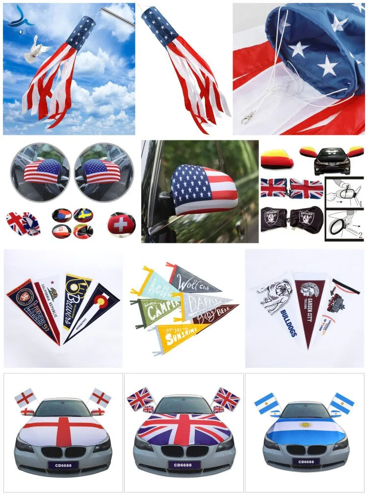 Blank Car Flags Pakistan National Polyester Feather Advertising Banner Car Mirror Socks