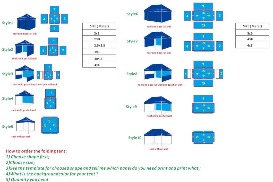 Wholesale Foldable Tent Promotion 300d Oxford Outdoor Canopy 10X10