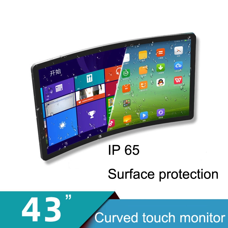 4K UHD Capacitive Touch Curved Screen Curved Display for Self-Service Terminals and Kiosks