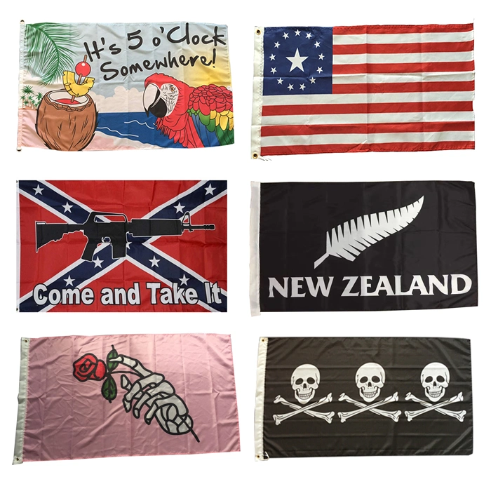 Promotional Advertising Countries Festival Hanging National Custom Size 3X5 Flags Banners