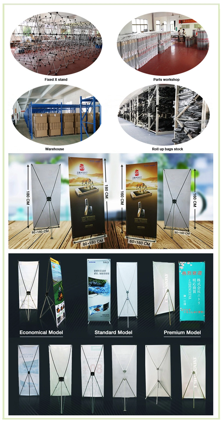 80*180 X-Banner Stand for Exhibition Adjustable X-Banner Stand