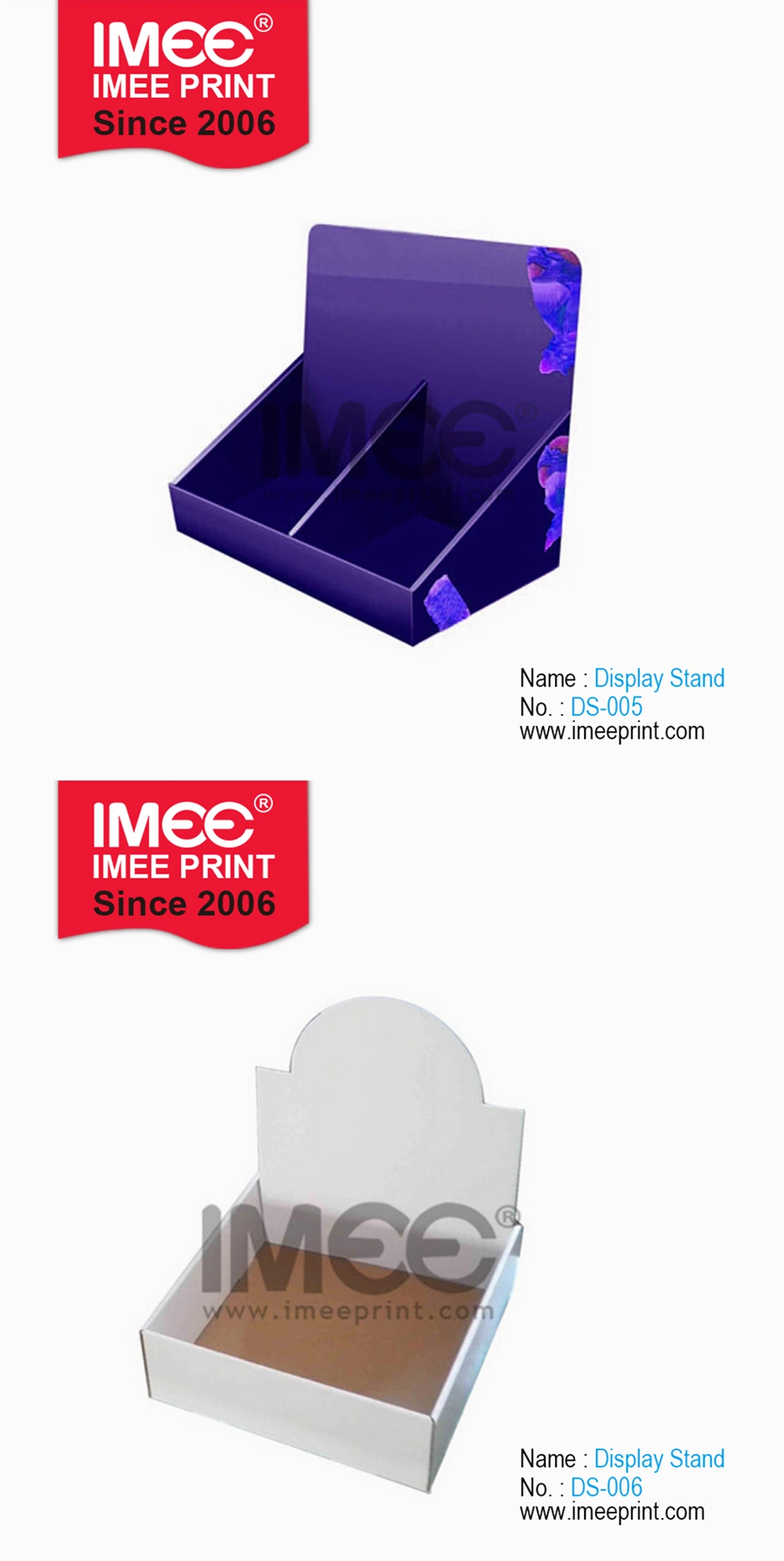 Imee Printing Custom China Cheap Desk Banner Display Stand