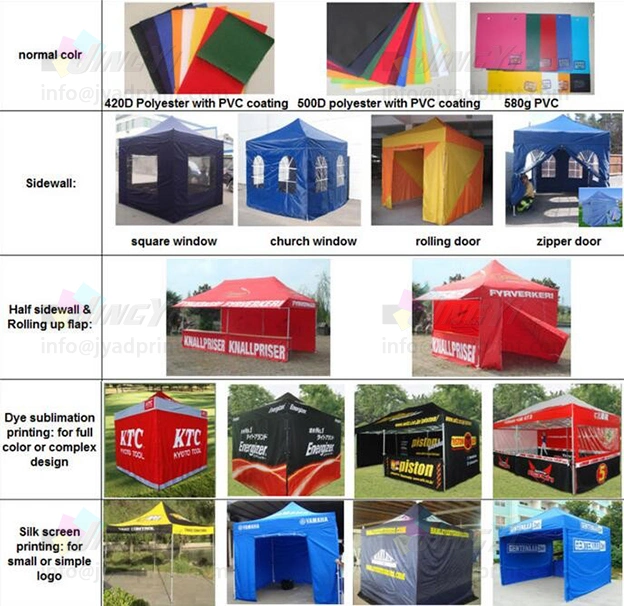 Tent, Custom Printing Gazebo, 3X3 Metre Pop up Tent
