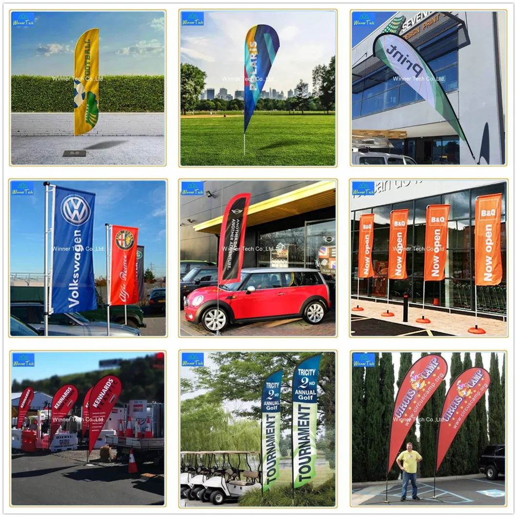 All Color Digital Printing Wholesale Polyester Flying Custom Flags and Banners-W00109