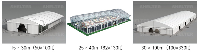 Arch Roof 10X30m Event Marquee Guangzhou Exhibition Tents for Commercial