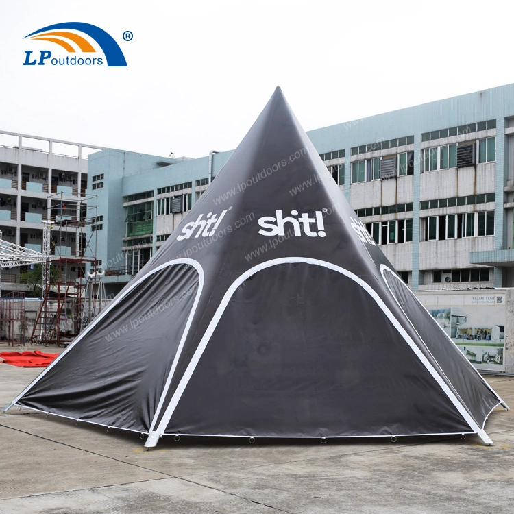 Dia 8m Aluminum Pole PVC Fabric Star Canopy Tents with Sidewalls for Events