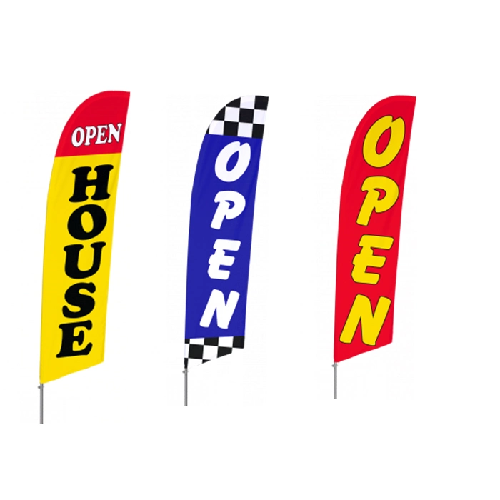 High Quality Digital Printing Custom Open House Feather Flags Banner