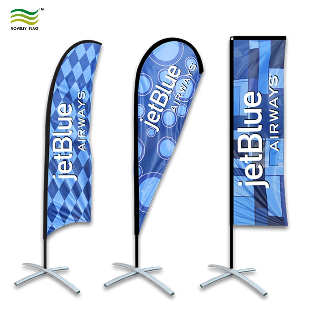 Custom Advertising Fabric Print Wind Feather Flag Beach Banner