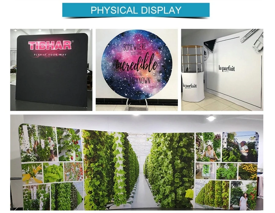 Custom Portable Tension Fabric Display Banner Trade Show Stand Backdrop