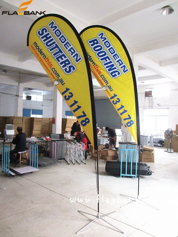 3.4m Exhibition Fiberglass Portable Flying Banner/Feather Flag/Swooper Flags