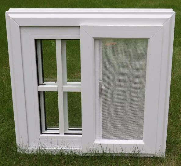 2021 New Design High Quality Wooden-Grain Film Coated PVC Sliding Glass Window