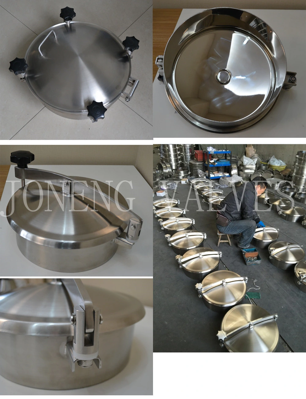 Oval Inward Opening Stainless Steel Hygienic Manways Manhole Cover (JN-ML1002)