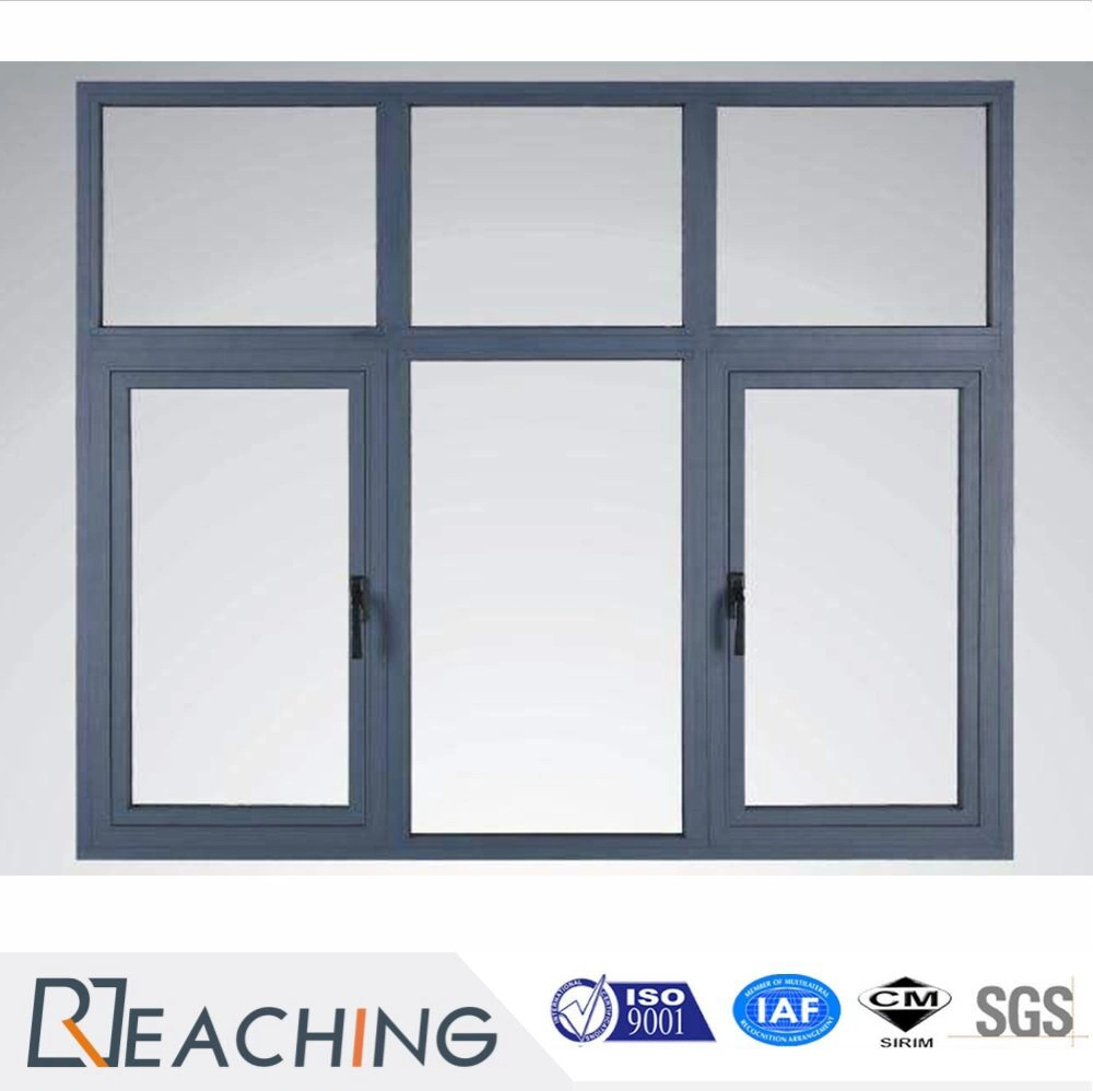 High Quality Aluminum Frame Drak Blue Metal Window Double Glaze Casement Window