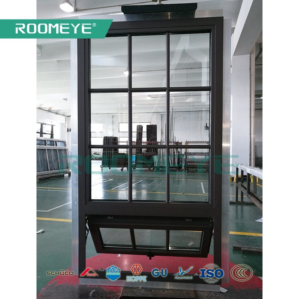 Commercial Project Aluminum Fixed Window Awning Window Casement Window with Grille Design for Apartment