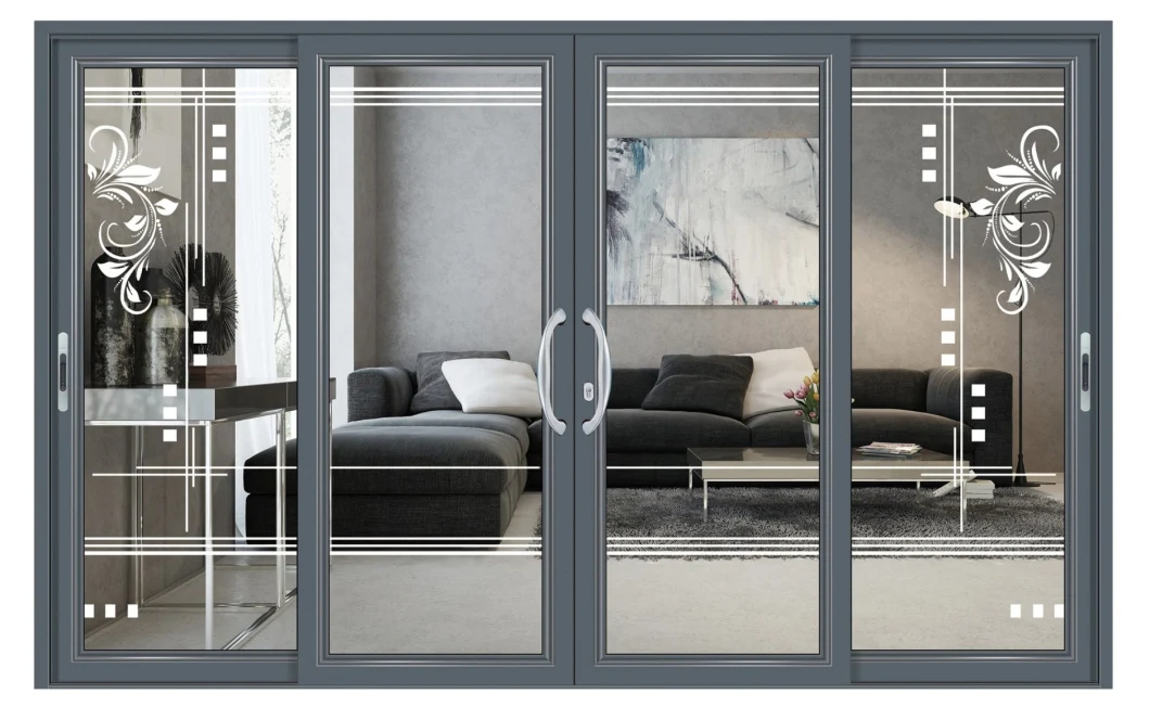Opening Window with Double Tempered Glass and Aluminum Frame
