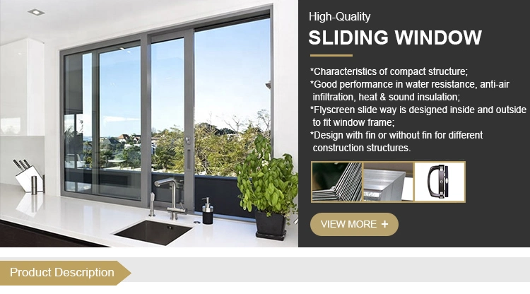 Us Standard Aluminum Sliding Window Glass Window