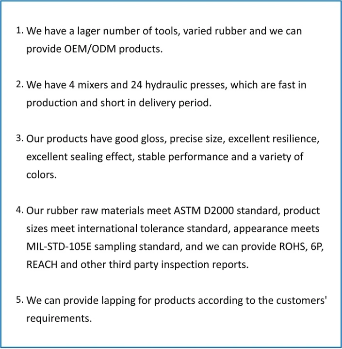 American Standard Rubber O-Rings as-568 Standard Rubber O-Rings