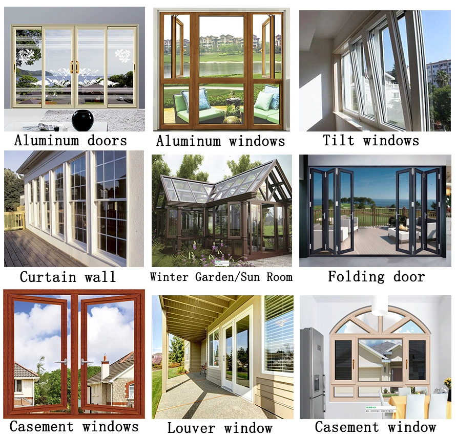 Building Material Aluminum Casement Window/Aluminium Swing Window/Window for Restaurant/House/Office