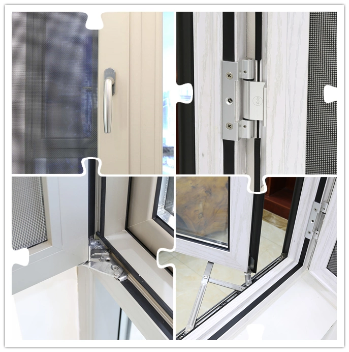 Aluminum Hand-Crank Window Outward Opening Window with Double Tempered Glass