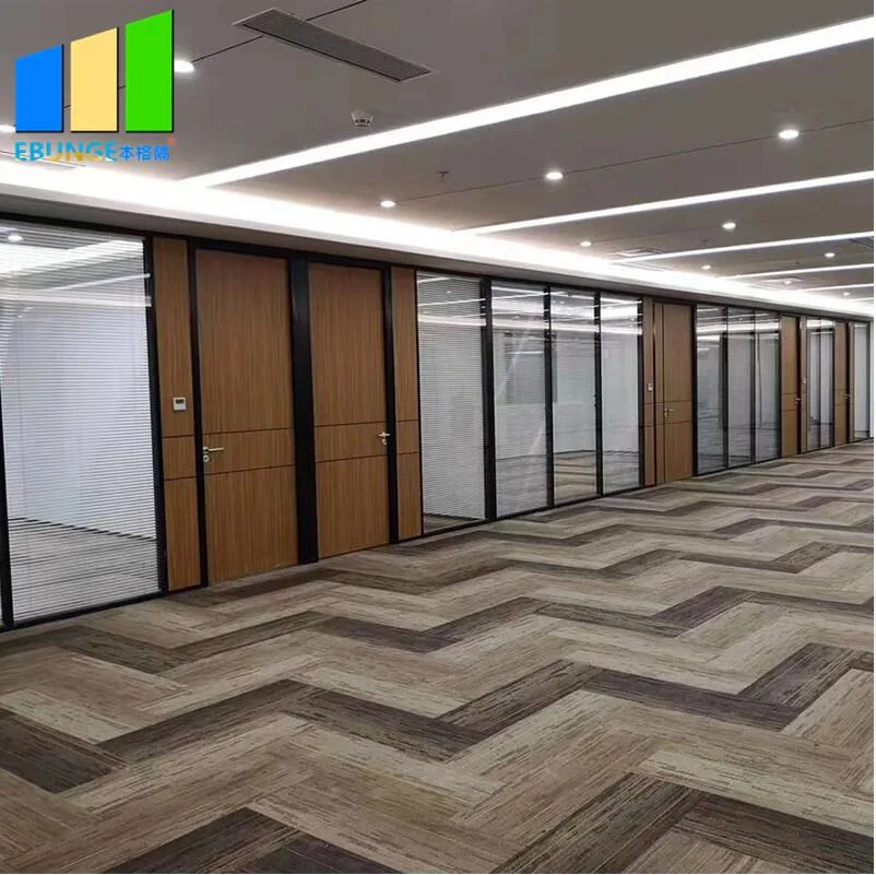 Ebunge Full Feight Floor to Ceiling Partition Frosted Glass Partition Office