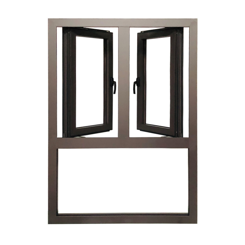 Factory Aluminum with Burglar Proof and Fly Screen Double Opening Casement Window