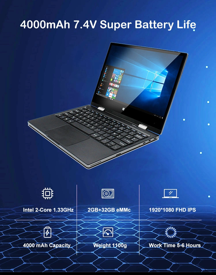 11.6 Inch Slim OEM Mini Notebook 4GB RAM Custom Windows 10 Gamer Laptop