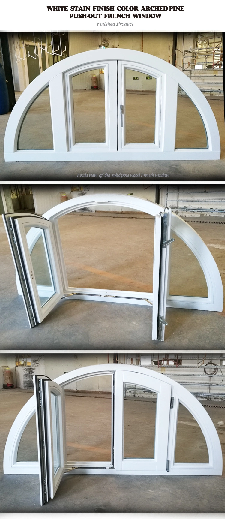 Heat-Insulation Aluminum Arched Windows for House