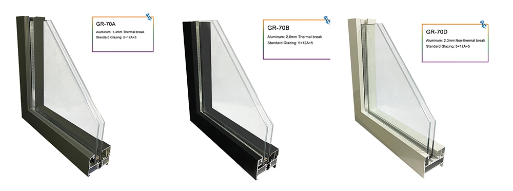 Picture Window Curtain Window Aluminium Fixed Window with As2047