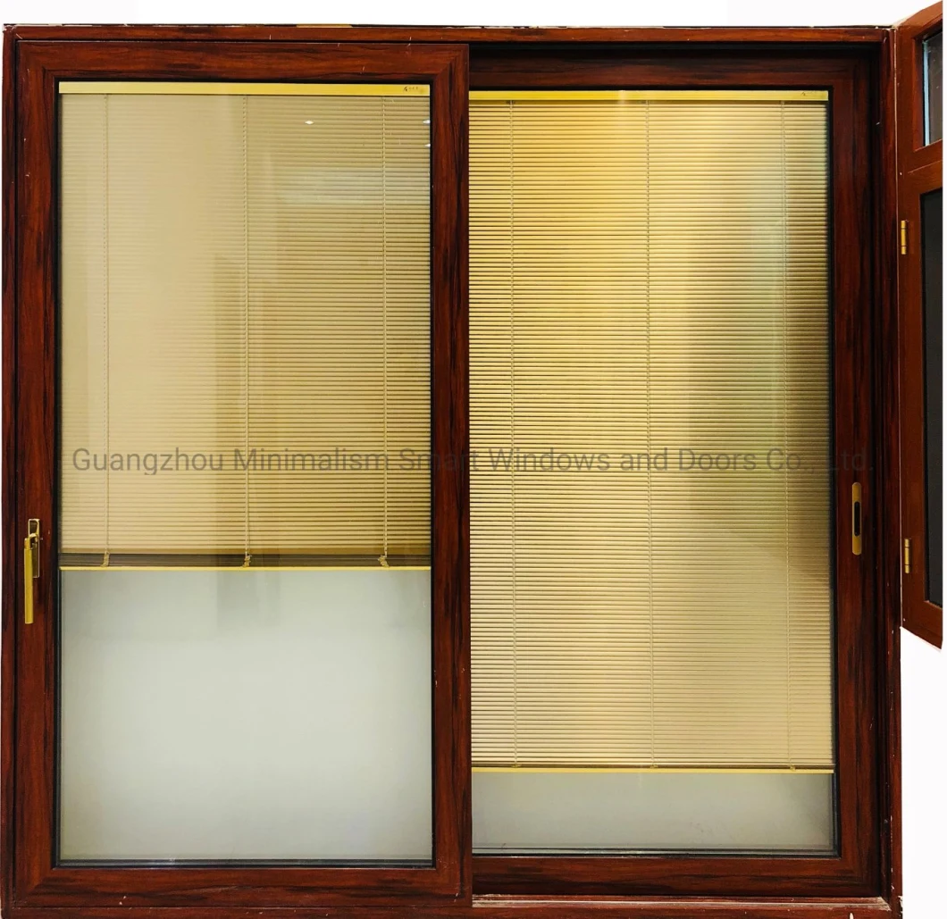 High Quality Aluminium Opening Window with Automatic Shutter/Fixed Window