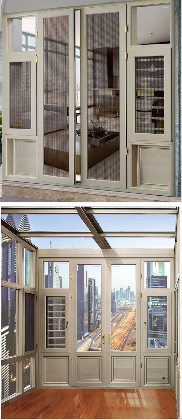 Modern Windows Aluminium Window Screen French Casement Window in China
