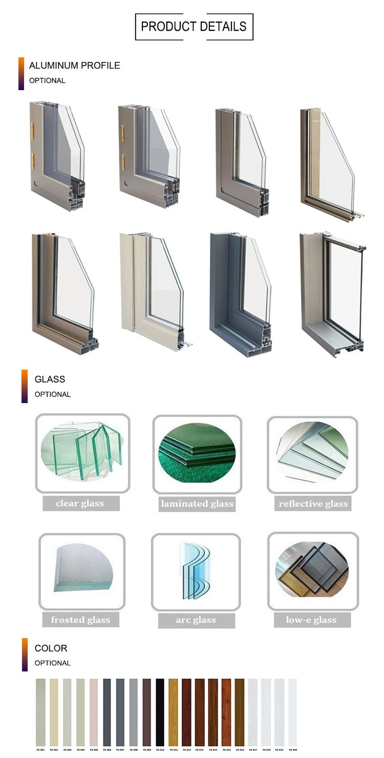 New Design China Cheap Aluminum Sliding Door and Aluminum Folding Door by Shanghai Aluminum Door Factory
