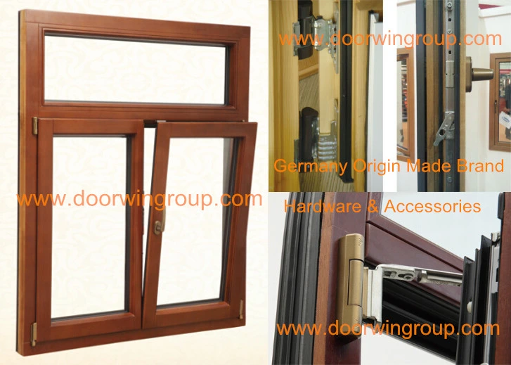 Aluminum Alloy Window German Origin Made Brand Hardware & Accessories, Aluminium Solid Wood Windows for Africa Villas