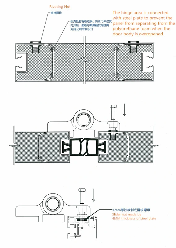 High-End Aluminum Alloy Plexiglass Tempered Glass Bi-Folding Door with Double Glazed Glass