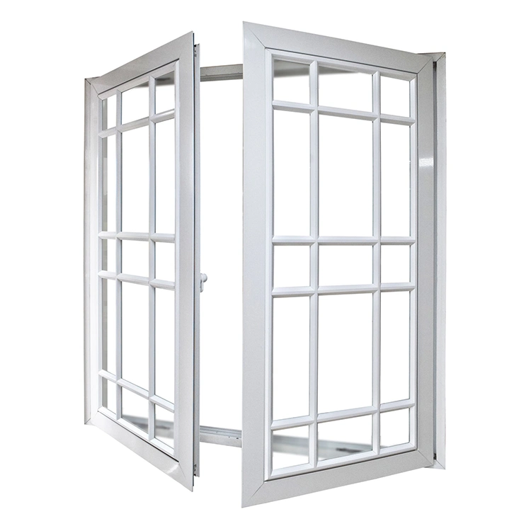 Latest Double Opening White Aluminum Frame Grill Glass Window Design Aluminium Casement Windows