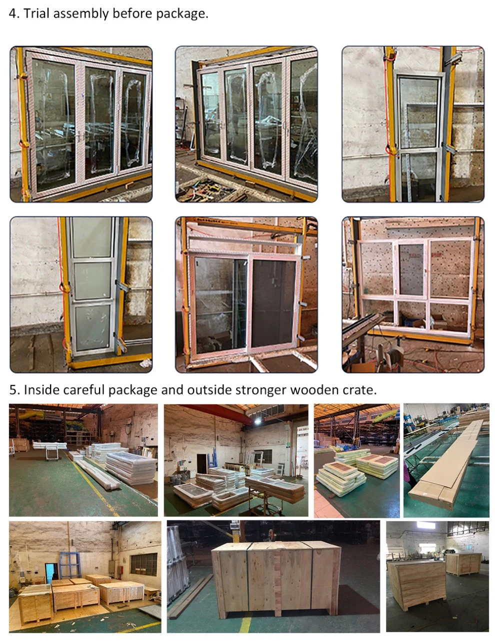 Aluminum Frame Tempered Glass Double Hung Opening Window