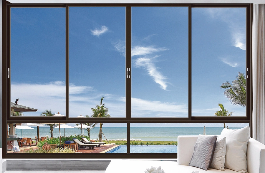 Aluminium Frame with Tempered Glass / Aluminum Window with Shutter