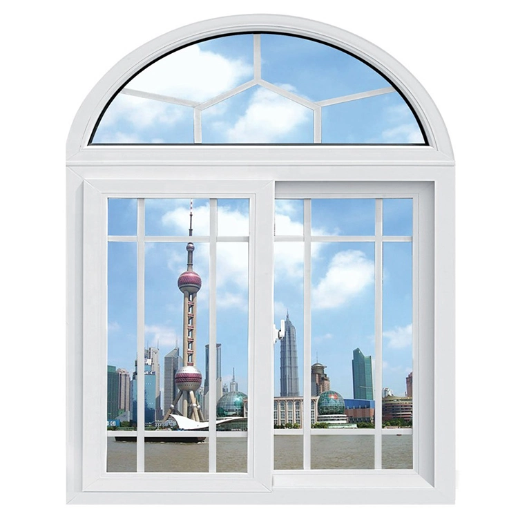 Modern French Aluminium Arched Windows Grill Design Aluminum Arch Top Glass Sliding Window