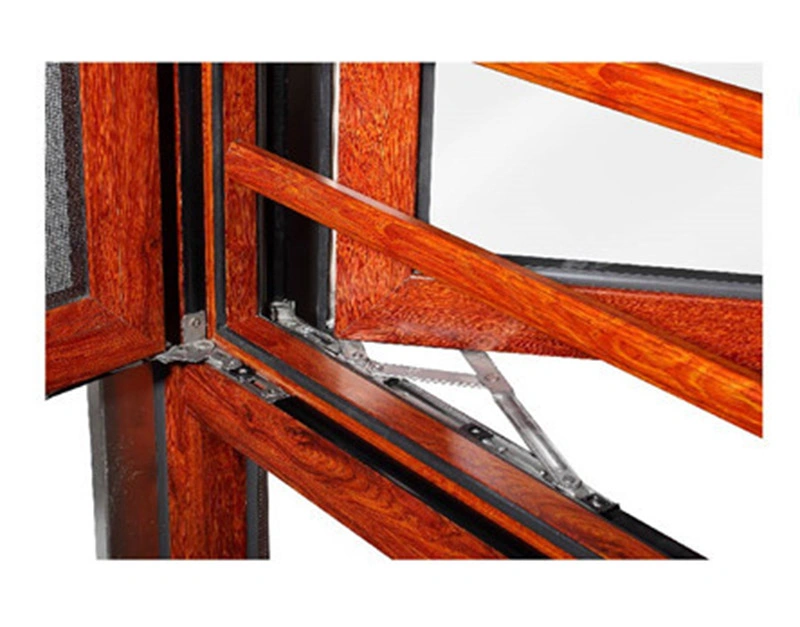 Security Tempered Glass Casement Window with Aluminum Alloy Frame