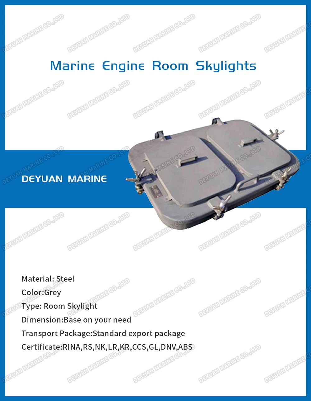 Marine Engine Room Skylights
