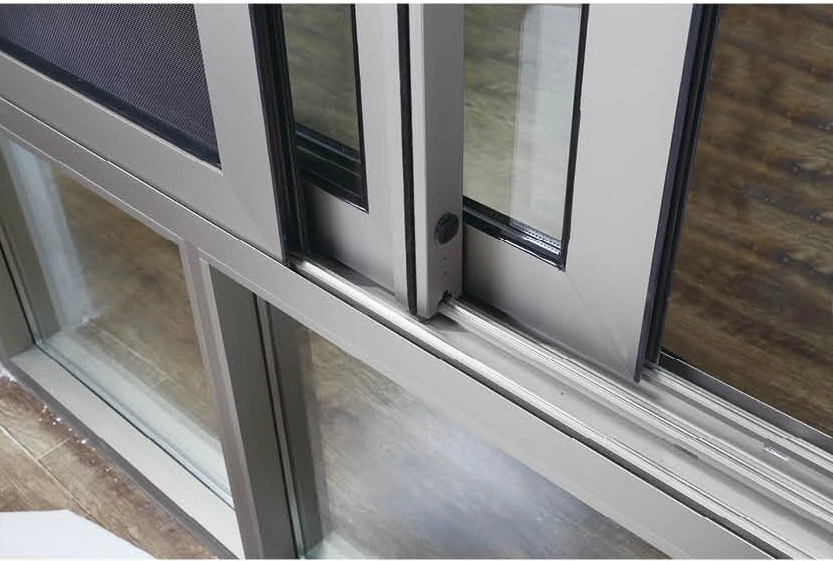 Clear Double Glass Soundproof Aluminium Profile Sliding Windows