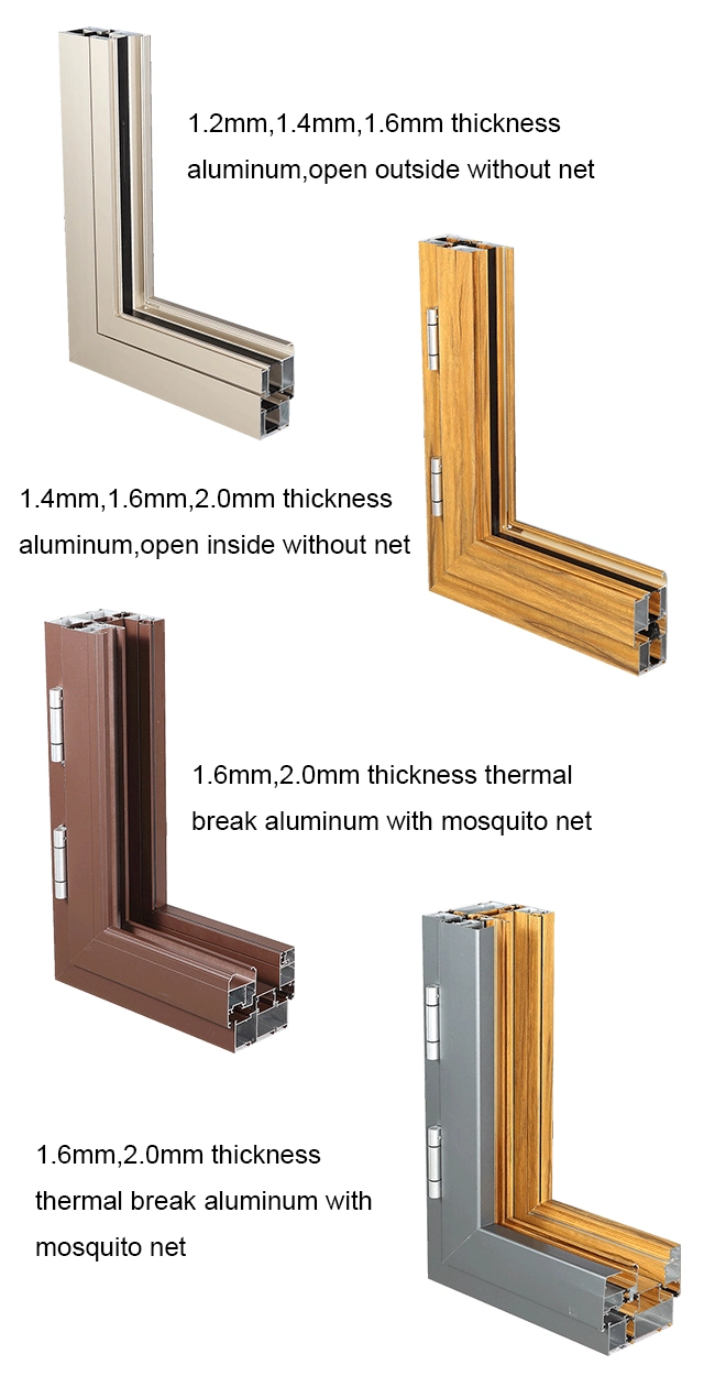 China Supplier Thermal Break Doors and Windows Aluminium Casement Window