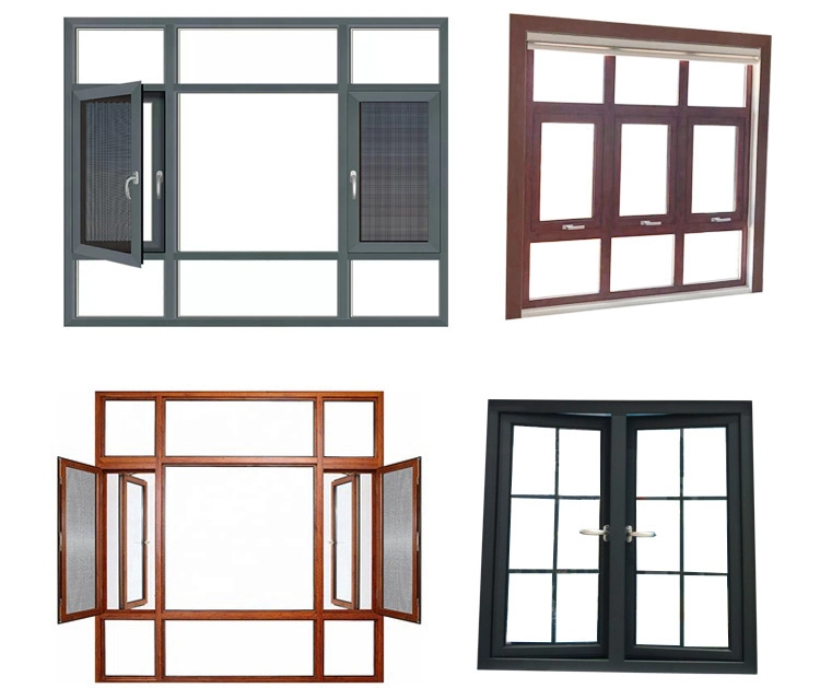 Aluminum Alloy Inward Tilt-Turn Window Casement Window Combination Shutter Window