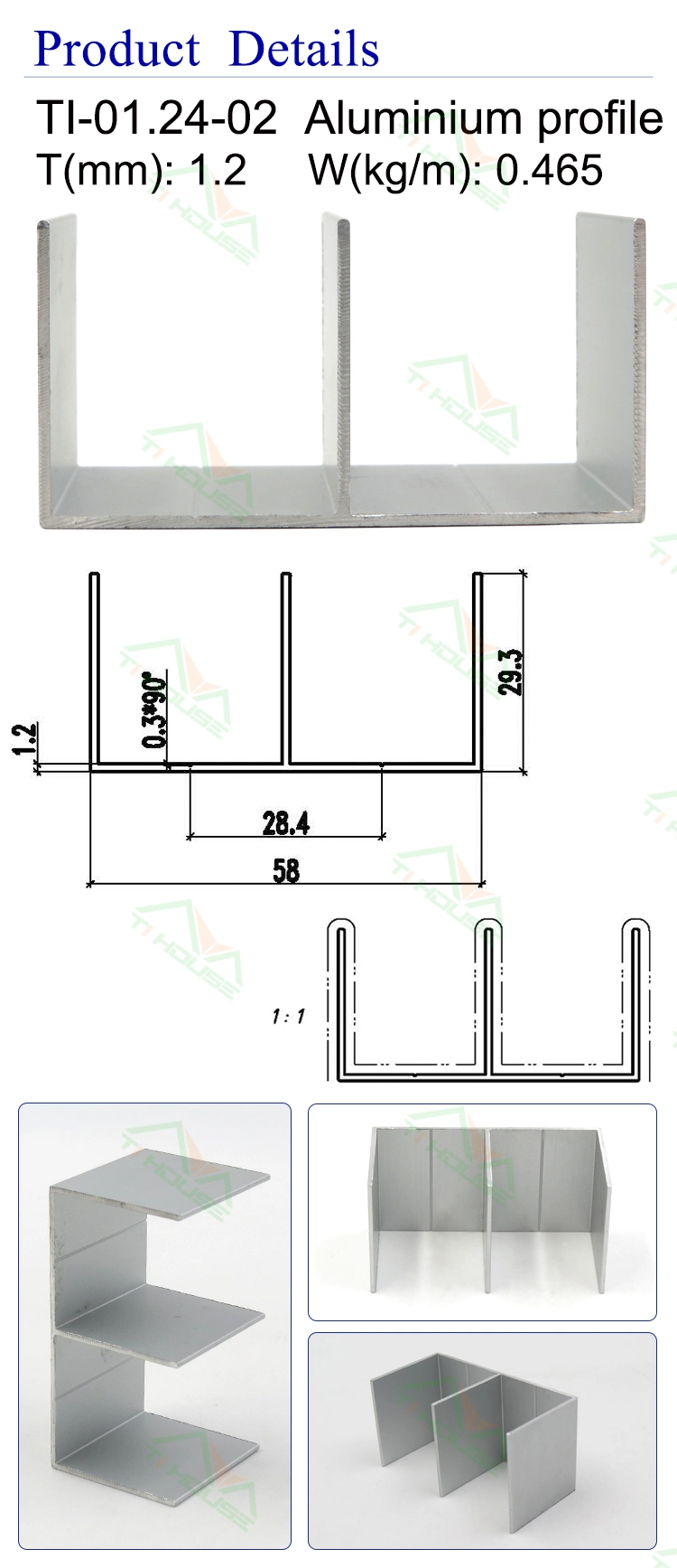 Aluminium Profile for Tent V-Slot Aluminium Profile Sliding Windows