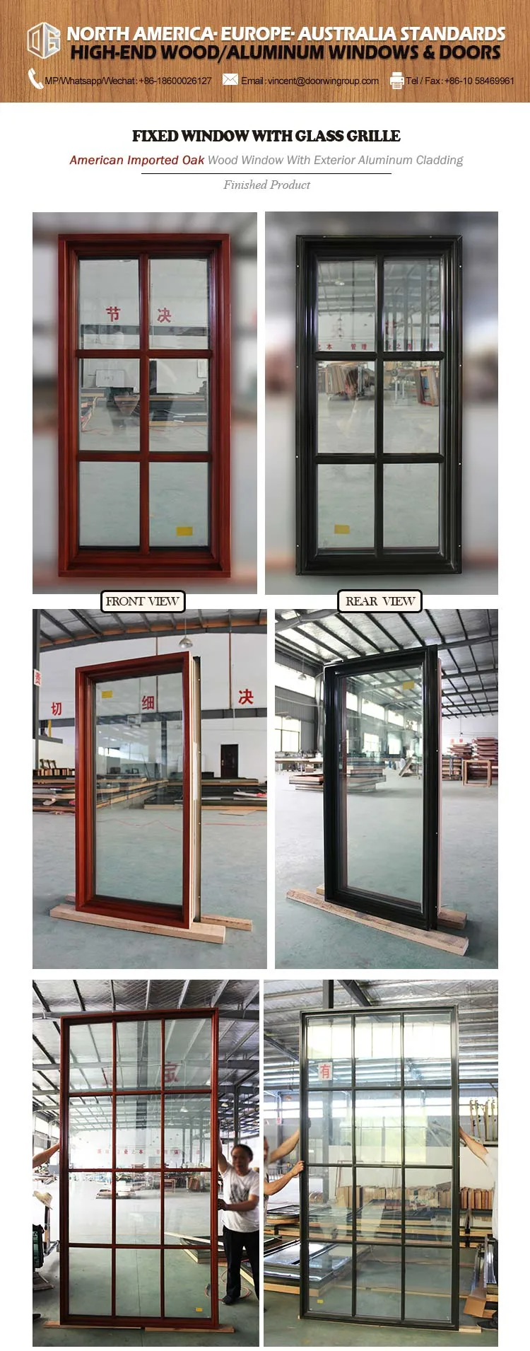 Caribbean Design Aluminum Casement/Awning Window, Double Glazing Tempered Glass Casement Window