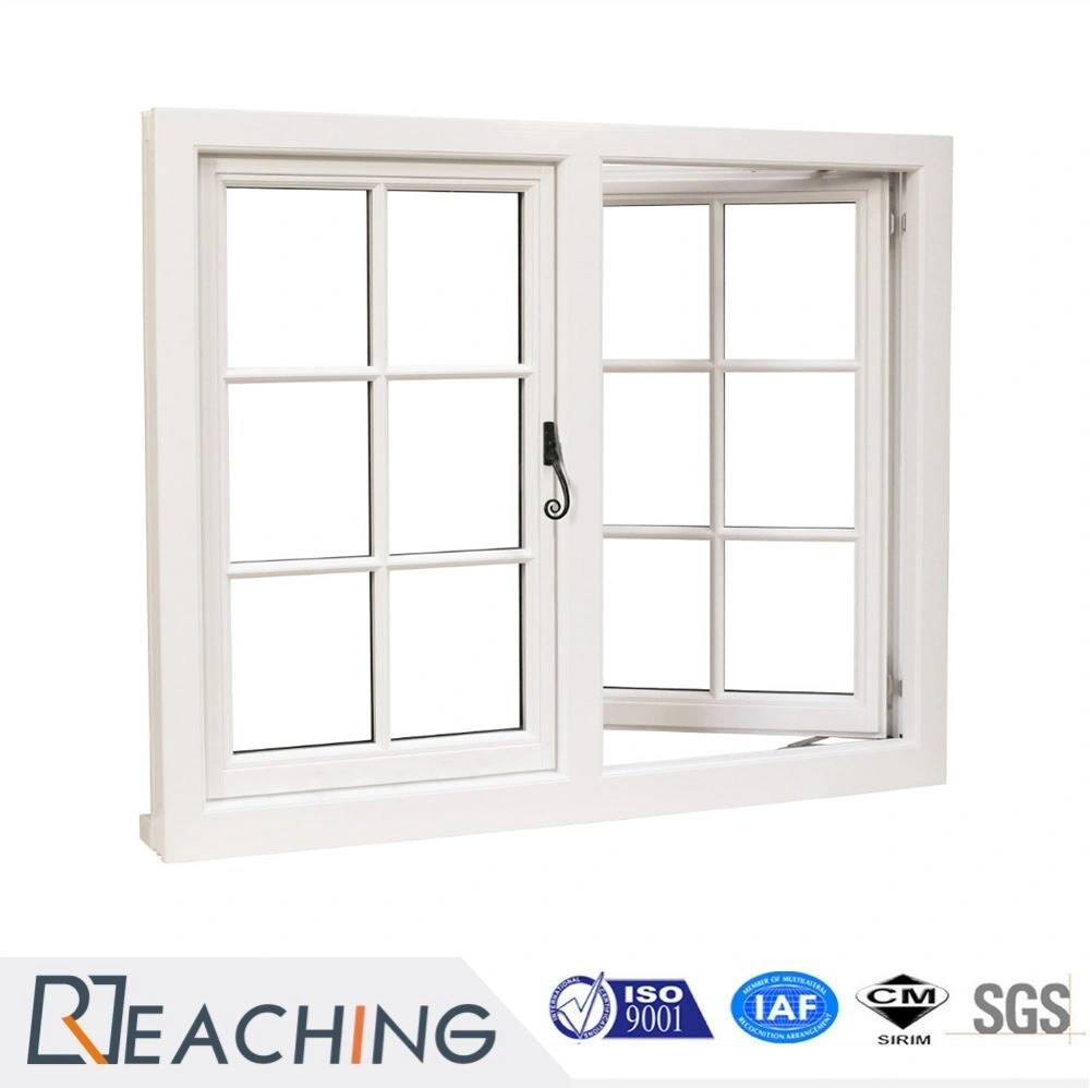 Aluminum French Style Casement Window with Grill Design